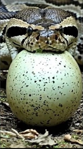 Python Swallows a Giant Egg | Rare Wildlife Moment #PythonSwallowsEgg #TranNuotTrung
