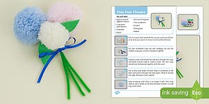 Pom Pom Flowers Craft Instructions