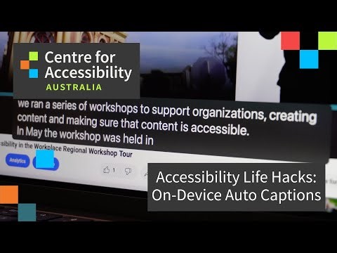 Accessibility Life Hacks: On-Device Auto Captions