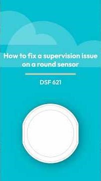 How to fix a supervision error on a round sensor ?