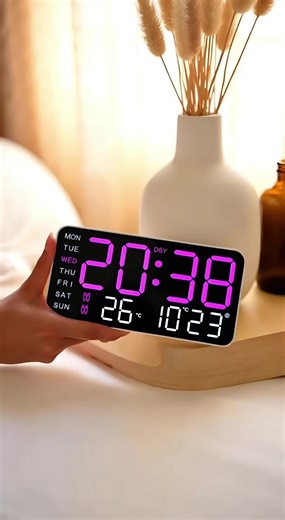 Large LED Display Digital Wall Clock for Home Office