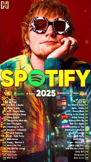 Billboard Pop Songs 2025 Playlist ✨Ed Sheeran, The Weeknd, Bruno Mars, Rihanna, Sia, Adele, Dua Lipa