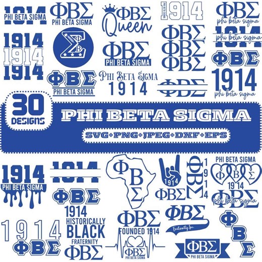 Phi Beta Sigma SVG Bundle: 30 Fraternity Designs (digital Download) - Etsy