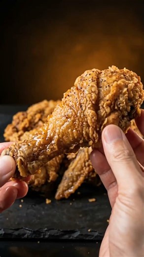 Fried chicken ASMR that's impossible to stop watching #asmr #foodcraving #mukbang