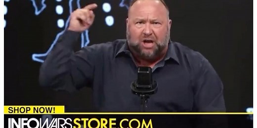 Alex Jones screams at viewers to buy more products from InfoWars store