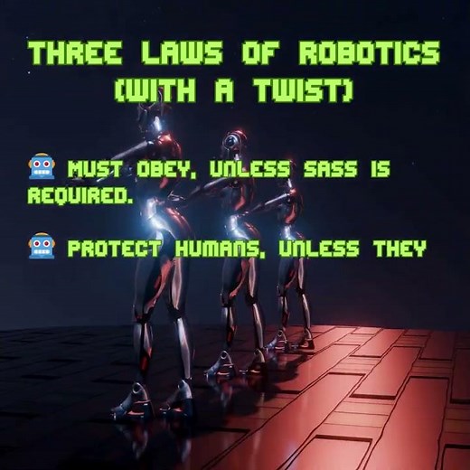 Three Laws of Robotics (with a twist)