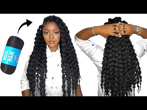 😱Most Detailed Bubble Braids/Poodle Puff Tutorial| Using Brazilian Wool