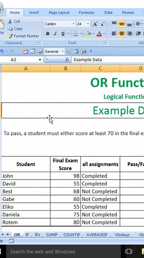 2.8K views | Part-1/Part-3 Understanding of OR in Excel and what the OR function is? #guess #formula #tipsandtricks #post #TIPS #Viral #functions #OR #tutorial #LOGICAL #training | Excel Tricks | Facebook