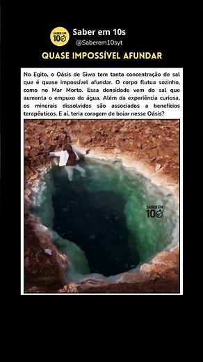 Por que você não afunda nesse lugar #curiosidades