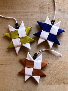 Scandinavian Folded Star Ornaments, Set of Three - Etsy UK