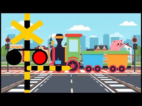 Endless Train Loop | Hypnotic Railroad Crossing Animation