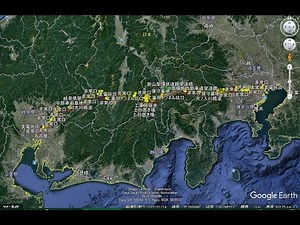 GoogleEarthで見るリニア中央新幹線ルート【チャプター付き】
