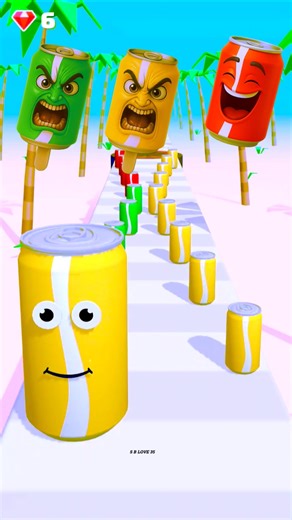 Juice Run - Yellow vs Red vs Green Juice Can 🍹Who Will Win❓ #shorts #games #juicerun