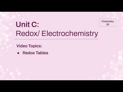 UCL2A - Introducing Redox Tables - Chem 30