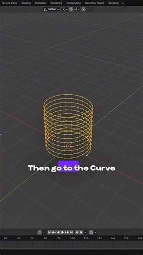 Unlock the secrets of effortless spring modeling in Blender with curves #blendertips #blendertricks