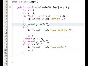 الحلقات التكرارية في الجافا loops for, while and do while in java