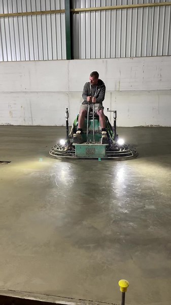 Getting that concrete layed