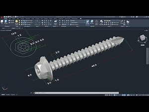 AutoCAD 3D, Autodesk, 3D Modeling, How to drawing screw, sketches