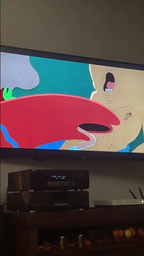 Alan licks cookie crumbs off Mr. boss