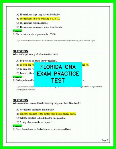 Florida CNA Exam Practice Test: 2026 Updated Questions to Pass Your Certification Exam