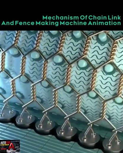 Chain Link Fence Making Machine Mechanism Animation #shorts