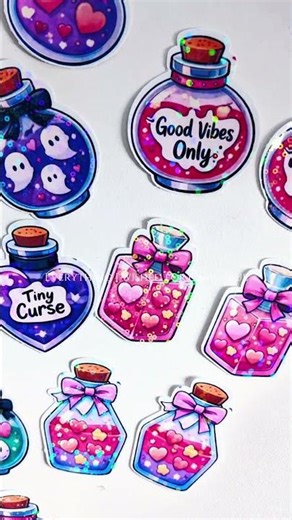 How Laminate Changes Stickers#diy#stickerpaper#printand cut #holographic #laminate#bleidruck #crafts