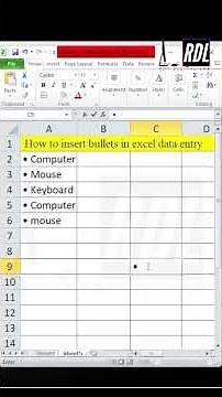 How to insert bullet in ms excel || bullet points in excel |🔥🔥| #excel #shorts