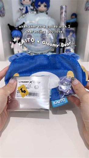 KAITO x Gloomy Bear?! 🥹💙 #vocaloid #kaito #gloomybear #unboxing #anime #animemerch #kawaii