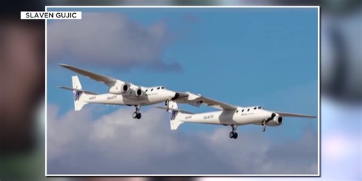 Virgin Galactic mothership makes inaugural flight to Mesa Gateway Airport