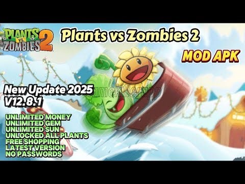 Plants vs Zombies 2 Mod Apk 12.8.1 | Unlimited Money & Sun | Latest Update 2025