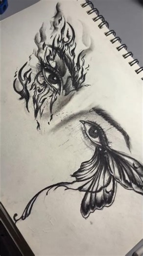 The Moth 🦋 and the Flame 🔥 | Pencil Sketch Art | Eye Drawing | Speed Art
