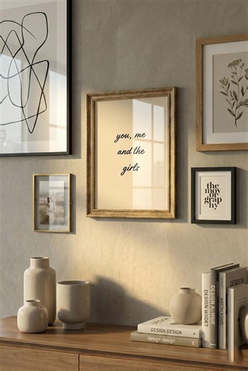 You Me and the Girls Family Print, Sentimental Typography Wall Art, Motherhood Gift Idea, Daughter Quote Poster, Digital Download Print - Etsy