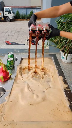 7.9M views · 103K reactions | Satisfying COCA COLA ice cream #asmr,#icecream,#icecreamrolls,#rolledicecream,#friedicecream #reels #satisfying #icecream #coca | Handmade Cake | Facebook