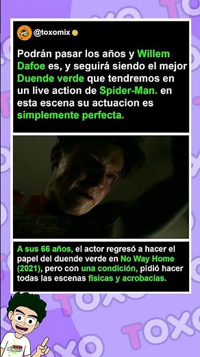 Willem Dafoe es, el mejor Duende verde de La Historia #curiosidades