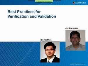 Best Practices for Verification and Validation
