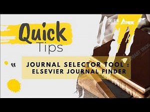 Journal Selector Tool: Elsevier Journal Finder