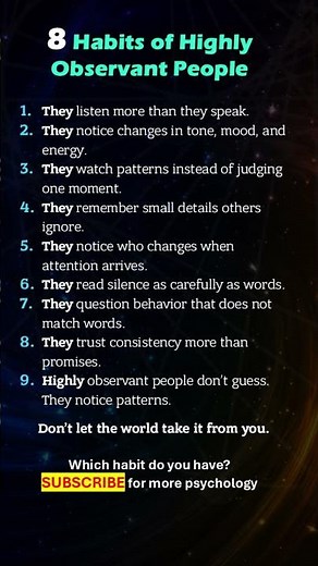 Observant People Catch These Details Immediately #psychology #observant
