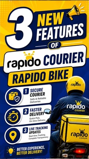 2 New Features Of Rapido Courier | Rapido Delivery