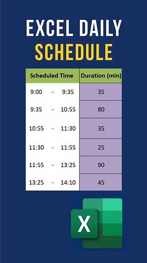 Smart Daily Schedule in Excel! | You’ll Want This Template
