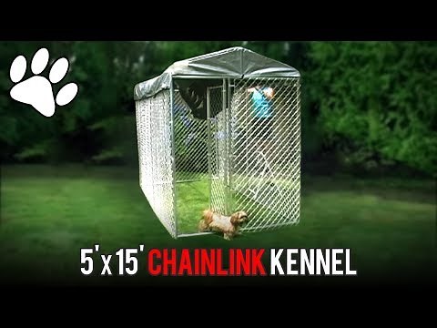 Lucky Dog 5' x 15' Chainlink Boxed Kennel Assembly