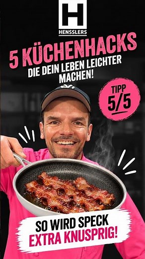How to get bacon PERFECTLY crispy in the pan 🥓 | Kitchen hack 5/5