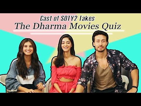 Cast of SOTY 2 takes the Dharma Movies Quiz | Ananya Panday | Tara Sutaria | Tiger Shroff | Filmfare