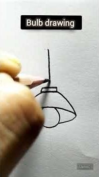 Bulb drawing with pencil