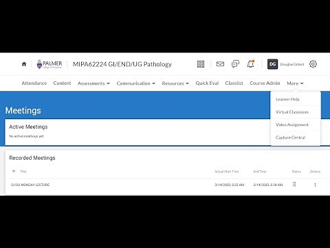 How to Use BrightSpace's "Virtual Classroom" to Give a Lecture from Home