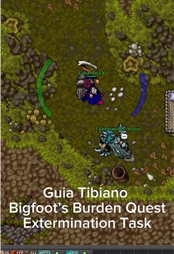 Guia Tibiano - Bigfoot’s Burden Quest - Extermination Task #tibia #tibia2025 #warzone #tibiaek #tutorial #CapCut