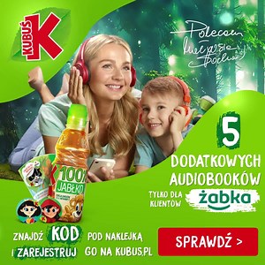 Słuchaj audiobooków przez 7 dni! Znajdź kod pod naklejką i zarejestruj go na Kubus.pl | Kubuś