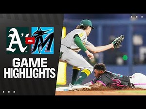 A's vs. Marlins Game Highlights (5/3/25) | MLB Highlights
