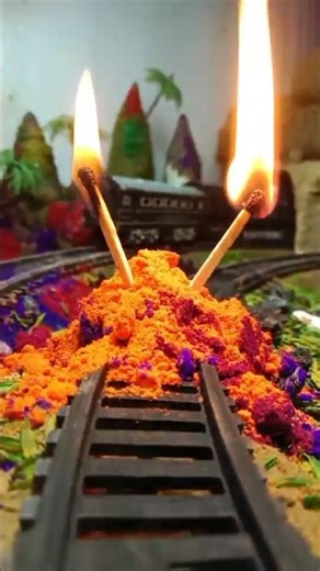 rc train vs happy holi Fire Stick 🔥 | Shocking End 😱 | Shorts #toytrain part 2