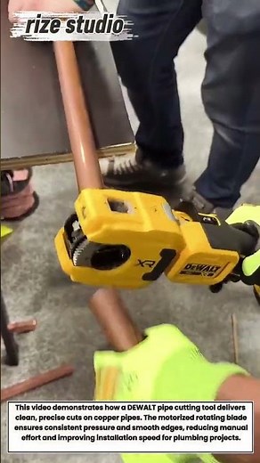 Fast & Precise Copper Pipe Cutting with DEWALT Power Tool