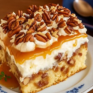 Butter Pecan Praline Poke Cake Recipe: Easy Holiday Dessert (digital Download) - Etsy